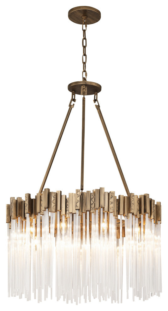 Varaluz-309P10HG-Ten Light Pendant Havana Gold