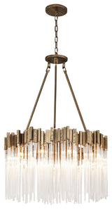 Varaluz-309P10HG-Ten Light Pendant Havana Gold