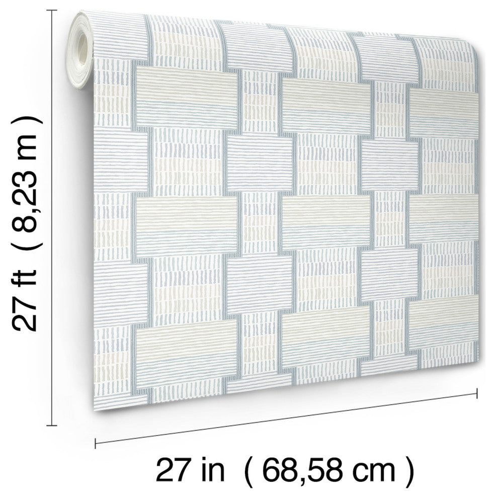 La Broderie Sky Blue Wallpaper