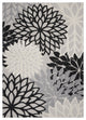 7 x 10 Black Gray White Indoor Outdoor Area Rug