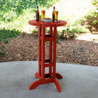 24" Diameter Bar Dining Table, Rustic Red