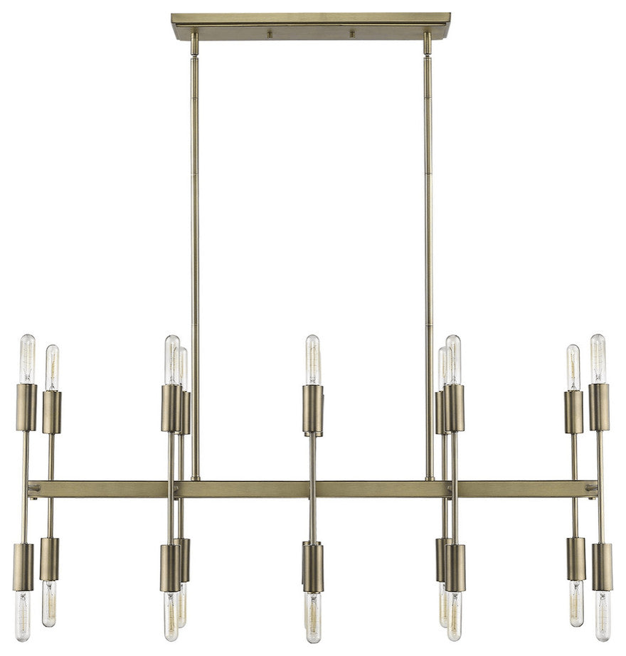 Perret 20-Light Aged Brass Island Pendant