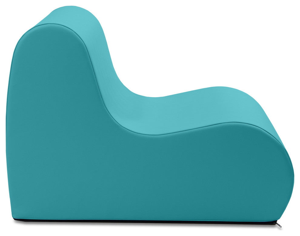 Midtown Foam Classroom Chair, Medium Size - Premium Vinyl - Turquoise