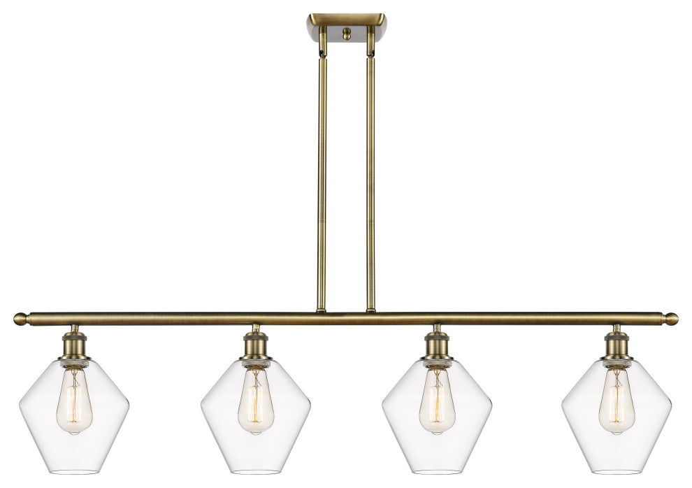 Innovations 516-4I-AB-G652-8-LED 4-Light Island Light, Antique Brass