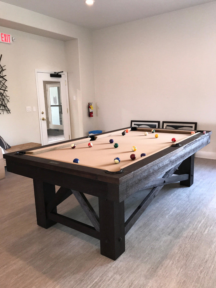 McCormick Pool Table in a Smokehouse Finish With Accessories