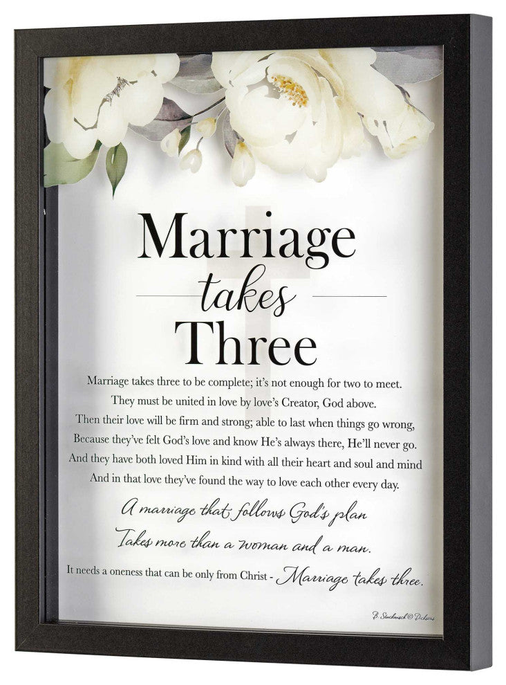 Marriage Takes Three Wall Decor Black