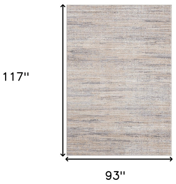 8' X 10' Gray Floral Area Rug