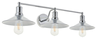Chrome Finish 3-Light Wall Sconce