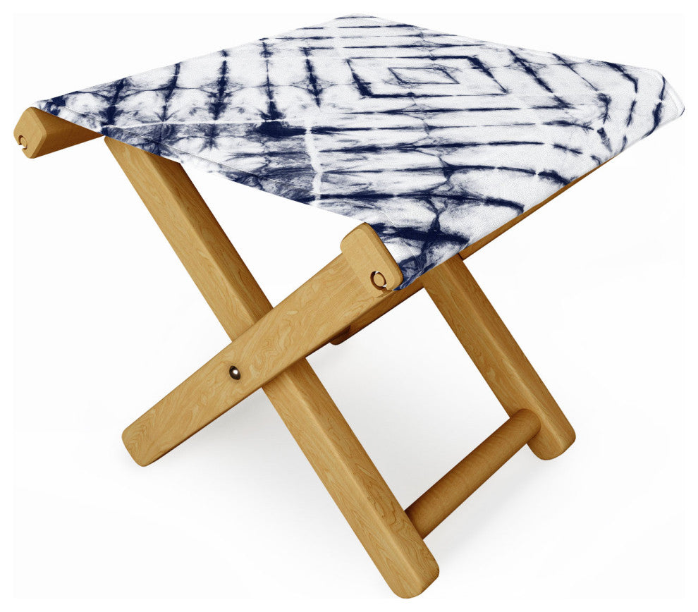 Little Arrow Design Co Shibori Tie Dye Folding Stool