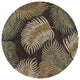 HomeRoots 7' Round Wool Espresso Area Rug