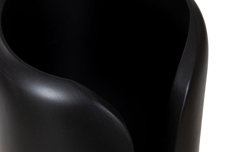 Interval Wood Vase, Black, Medium