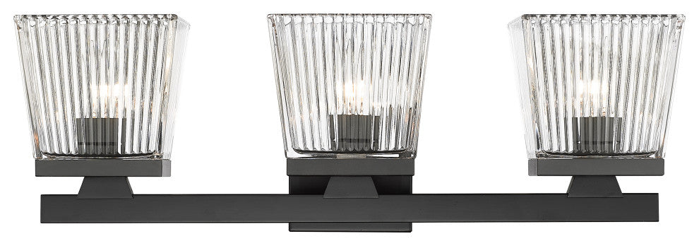 Zlite 1936-3V-MB 3-Light Vanity, Clear