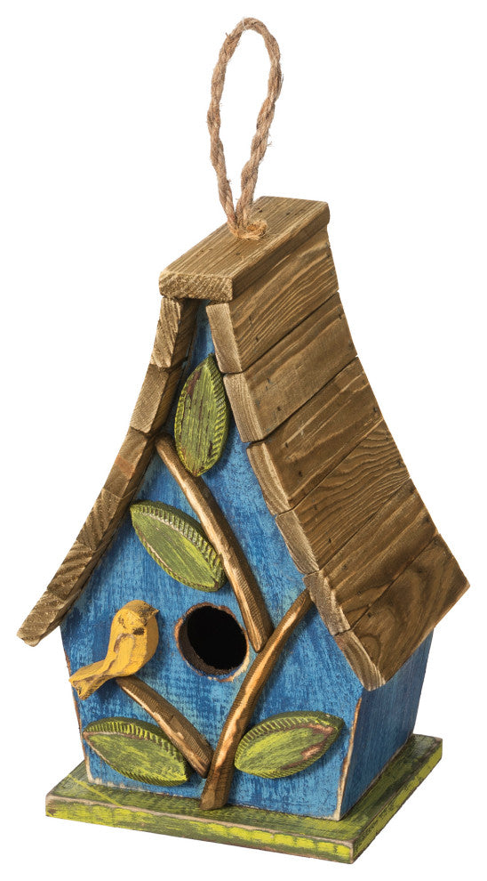 Distressed Solid Wood Birdhouse