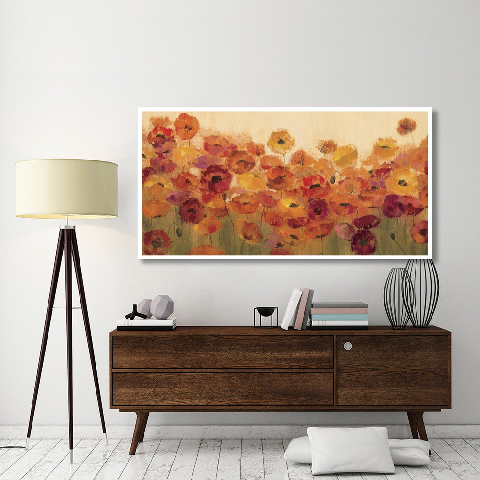 "Summer Poppies" Digital Paper Print by Silvia Vassileva, 74"x38"