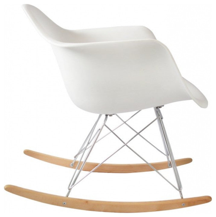 Rocker Bucket Chair, White