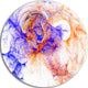 Wings Of Angels Blue, Abstract Digital Art Disc Metal Wall Art, 23"