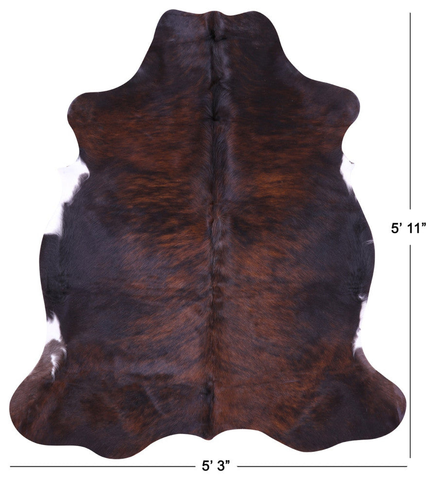 5' 11" X 5' 3" Natural Cowhide Rug C2043