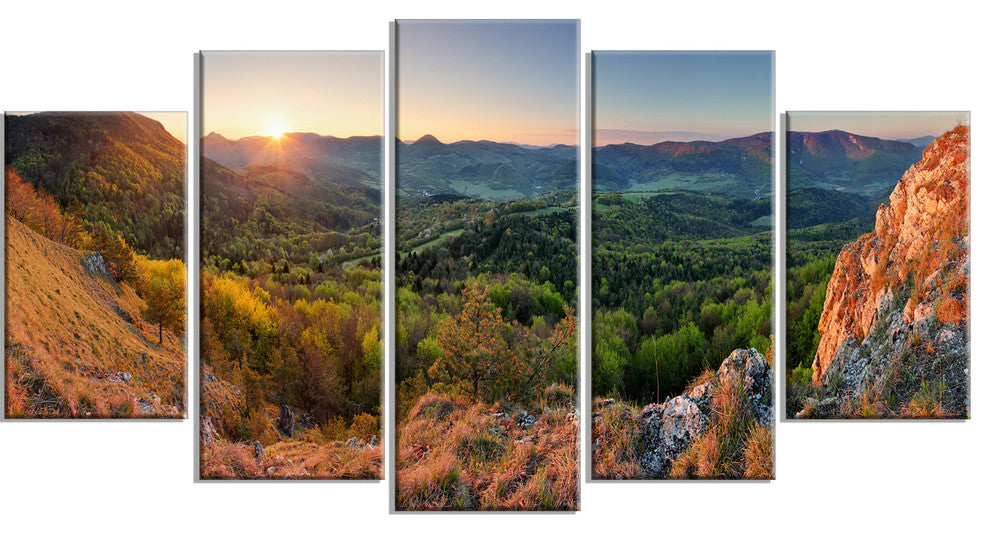 "Spring Forest Slovakia" Canvas Print, 5 Panels