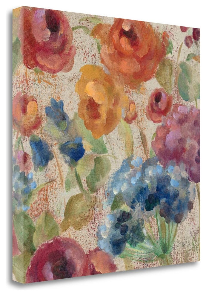 "April Rain Flowers III" By Silvia Vassileva, Giclee on Gallery Wrap Canvas
