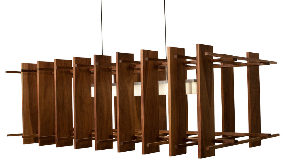 Arca LED Linear Pendant, Oiled Walnut/Brushed Aluminum