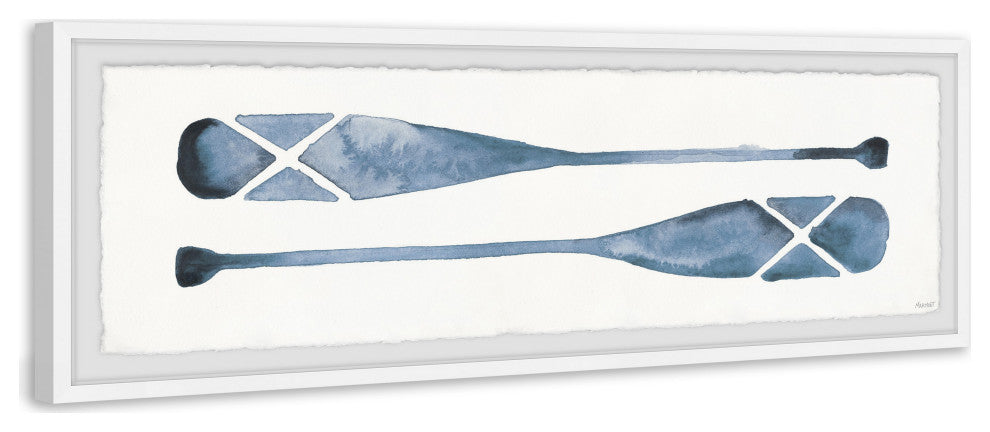 "Paddle Blues" Framed Painting Print, 45"x15"