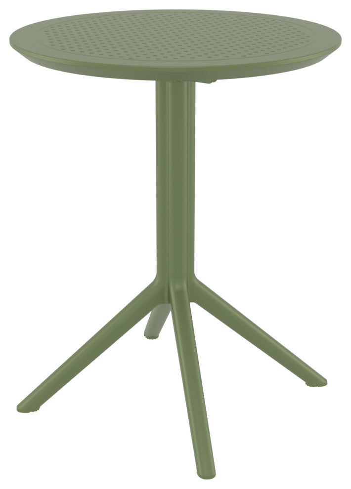 Sky Round Folding Table 24" Olive Green