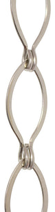 RCH Hardware Brass Loop Chandelier Chain, 3', Polished Nickel, U50