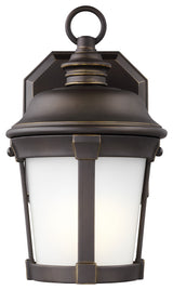 Calder Small 1-Light Outdoor Wall Lantern, Antique Bronze