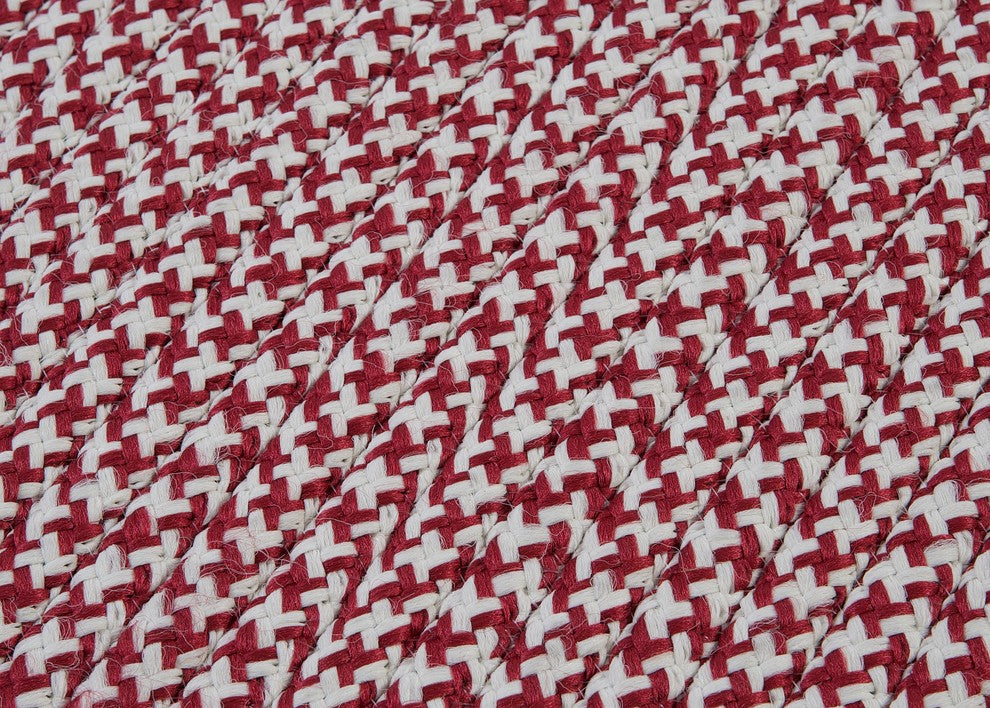 Outdoor Houndstooth Tweed OT79 Sangria Indoor/Outdoor Area, Rectangular 4'x6'