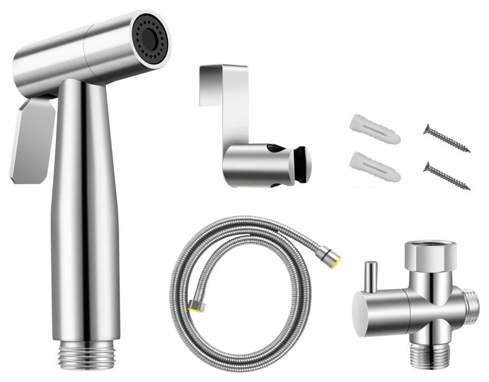 Spahaus Stainless Steel Hand-Held Bidet Sprayer Set