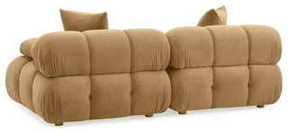 Calliope Cafe Au Lait Performance Velvet Modular Loveseat