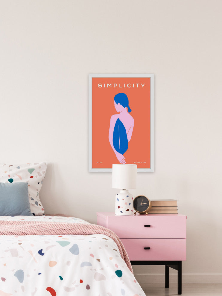 "Simplicity No 01" Framed Painting Print, 20x30