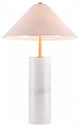 Urban White Marble Cyliner Table Lamp