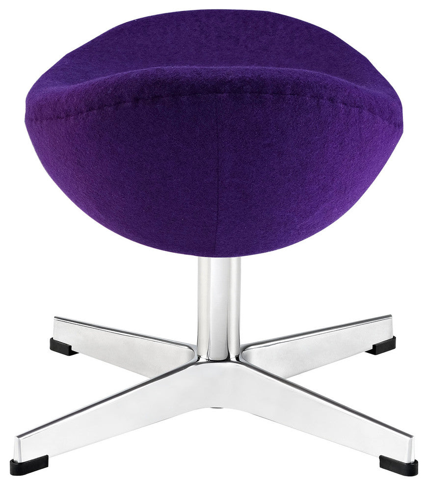 Modern Contemporary Living Room Wool Ottoman Purple