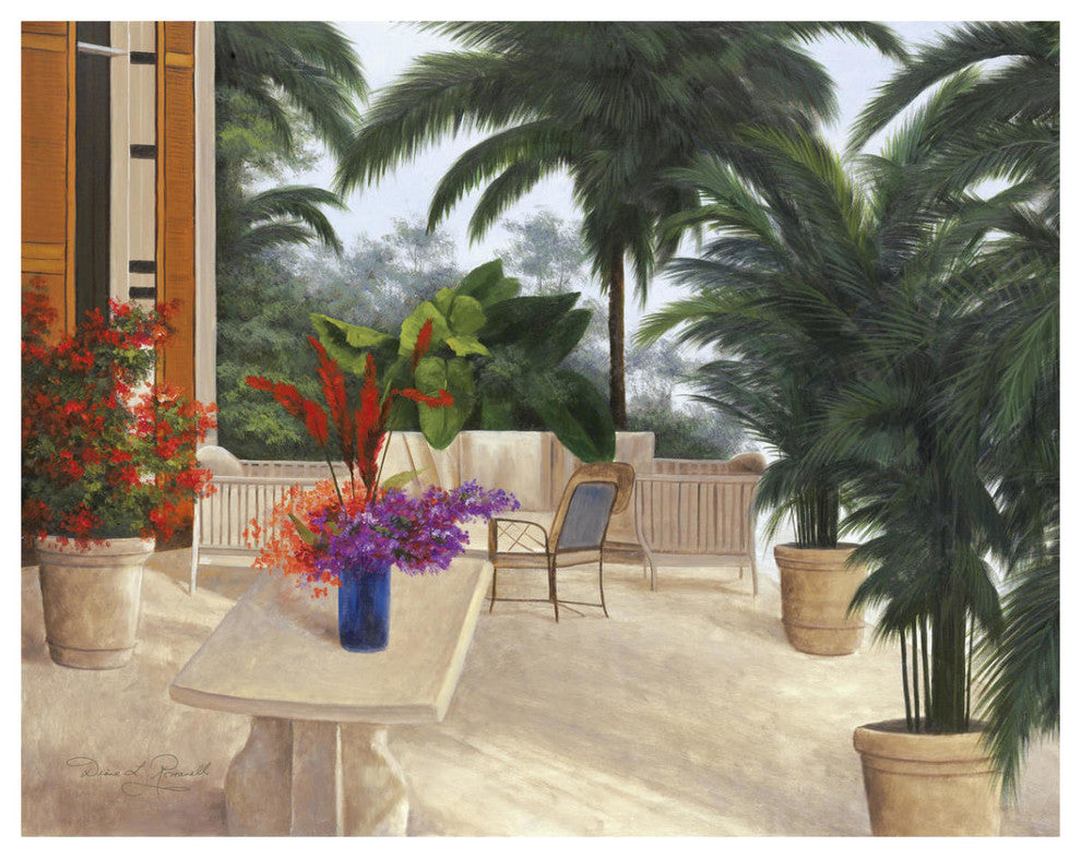 "Private Patio" Digital Paper Print by Diane Romanello, 37"x30"