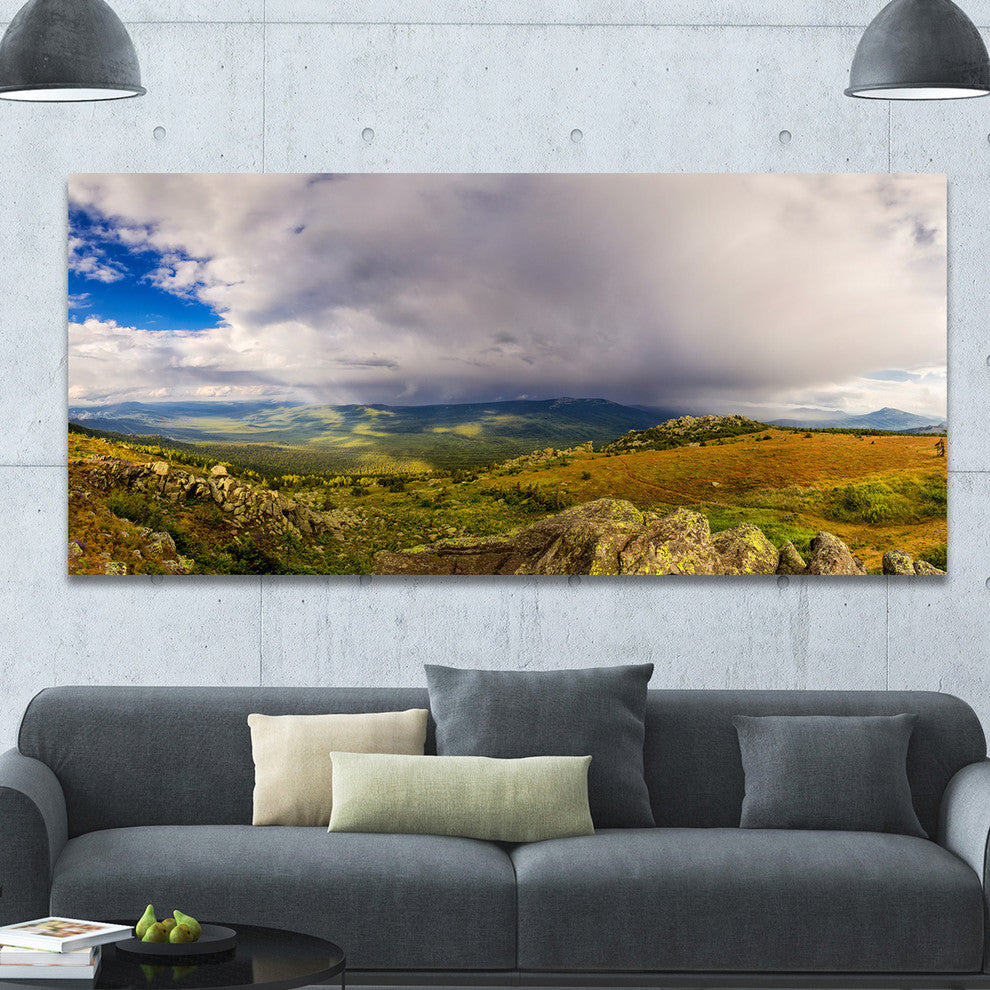 Stormy Sky with Clouds Panorama, Large landscape Canvas Art Print, 60"x28"