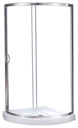 Breeze Corner Sliding Door Shower Kit, Clear Panels and Base, Chrome, 36"