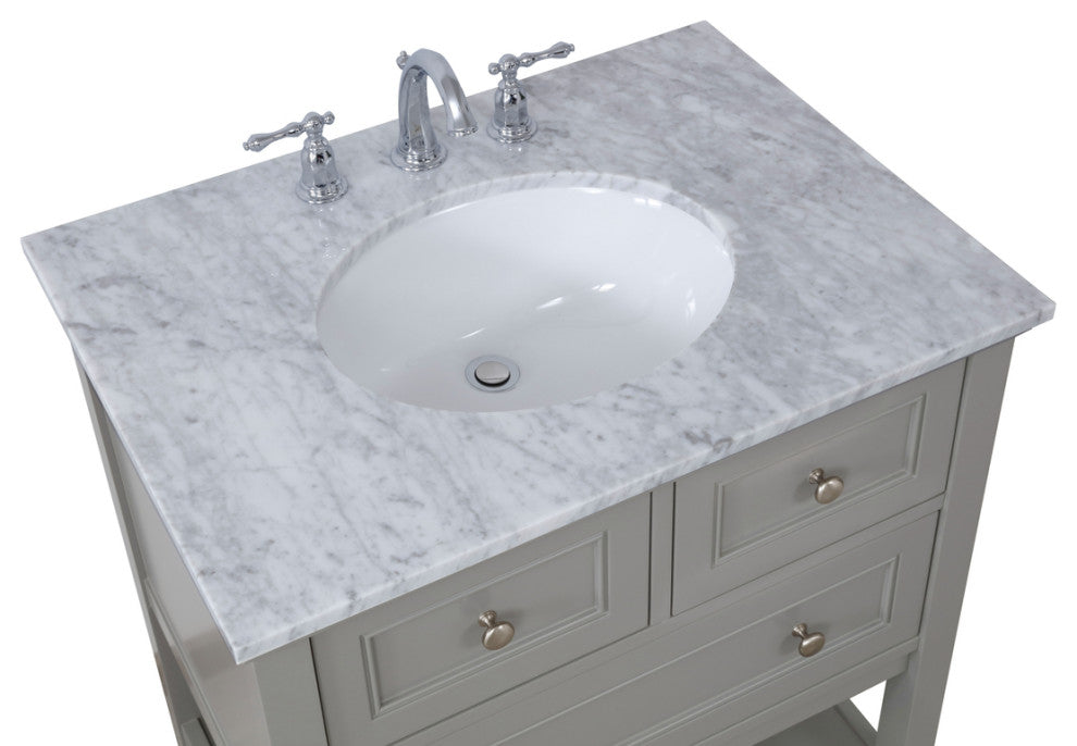 Matilda 30" Single Bathroom Vanity Set, Gray