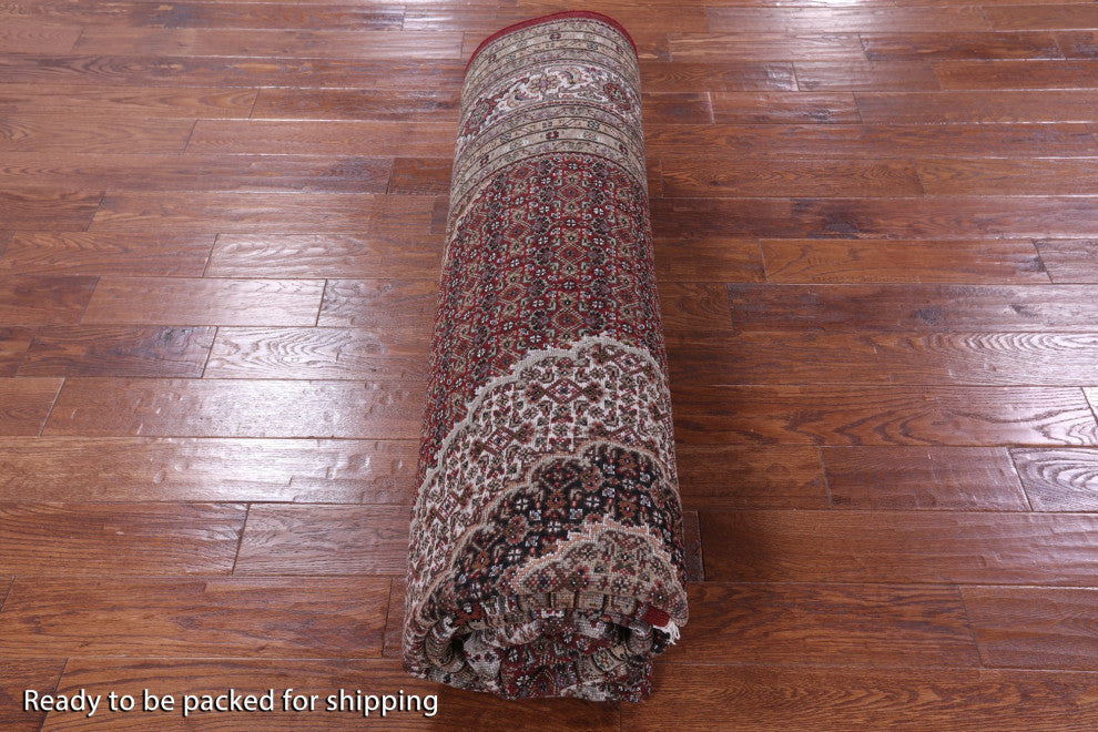 8' 2" X 10' 4" Persian Tabriz Wool and Silk Handmade Rug Q8903