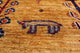 Tribal Persian Gabbeh Hand-Knotted Rug 4' 7" X 6' 5" Q5271