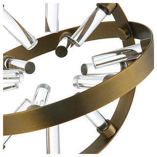 Uttermost 18087 Realm 21-1/2" Tall Glass and Metal Abstract Table - Black /