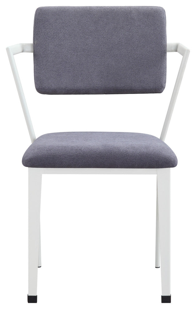 ACME Cargo Chair, Gray Fabric and White