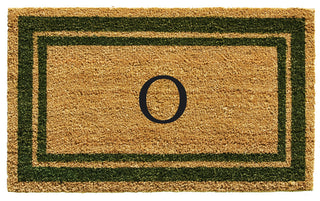 Sage Green Border 24"x36" Monogram Doormat, Letter O