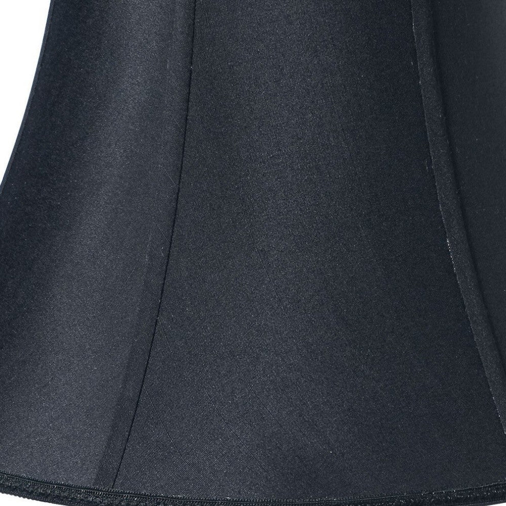 12" Black With Bronze Lining Slanted Oval Paperback Shantung Lampshade