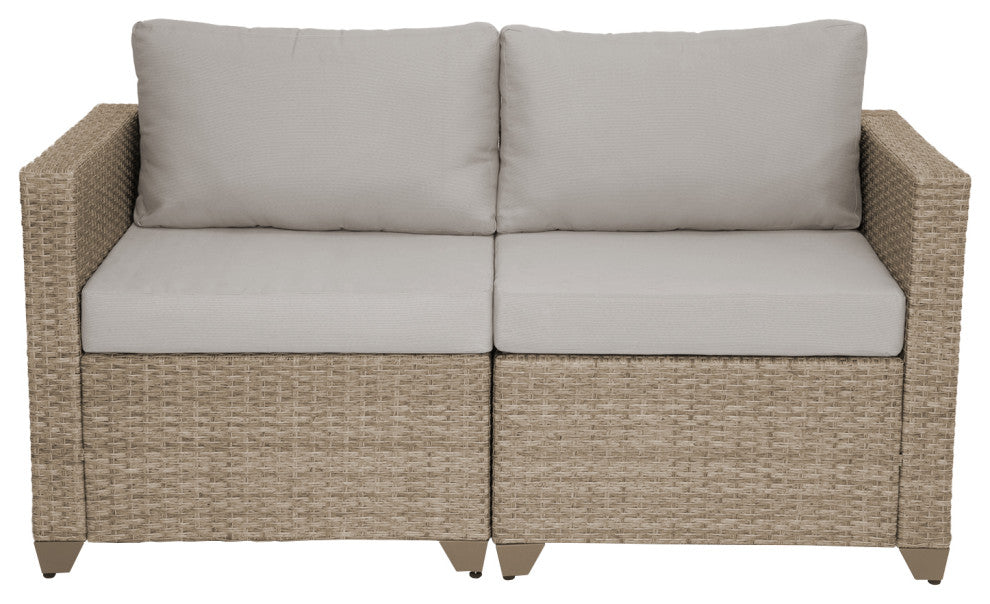 Maui 5-piece Outdoor Modular Conversation Set, 3 Corner Sofa Seats, Hazel