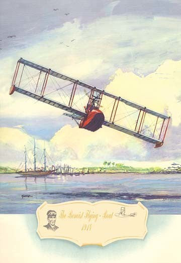The Benoist Flying Boat, 1914- Gallery Wrapped Canvas Art 28" x 42"