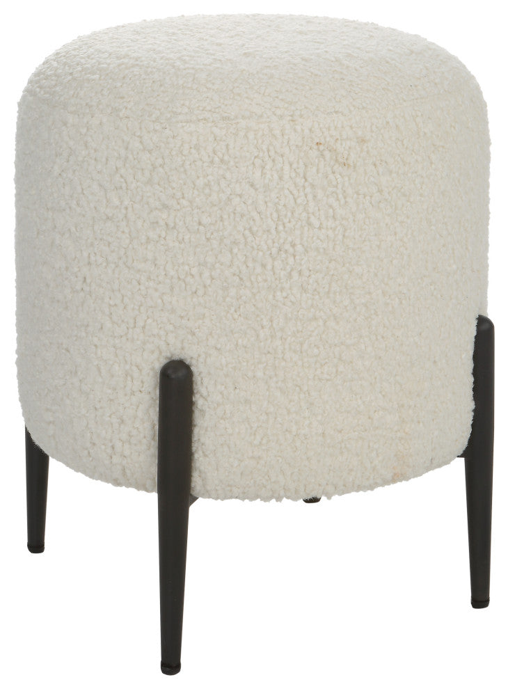 Uttermost Arles White Shearling ottoman
