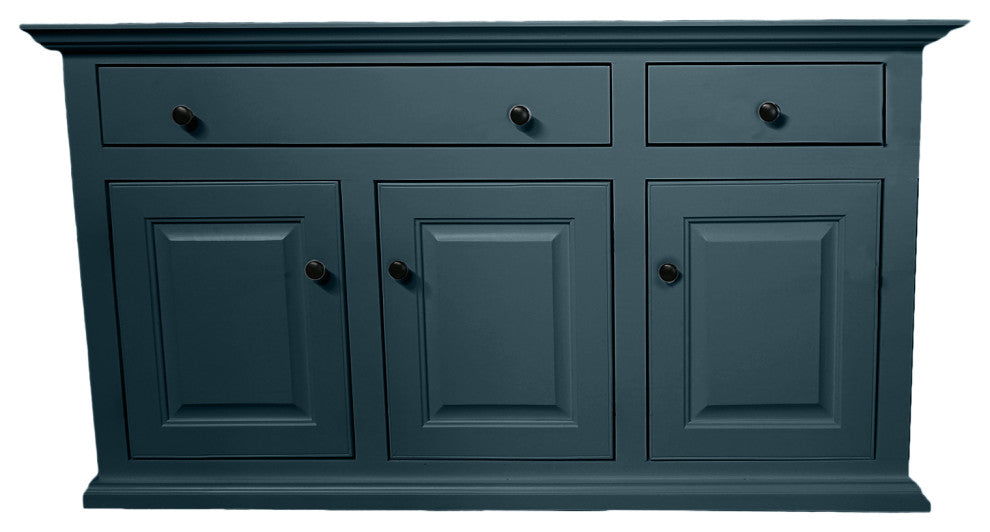 60" Traditional Sideboard Buffet, Smokey Blue