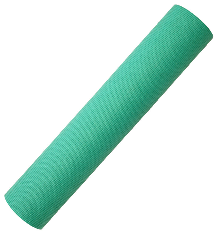 Plain PVC Yoga Mat, Green, 24" x 68", Covers 11.4 sq ft