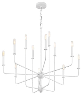Avondale 12-Light Chandelier, Bisque White